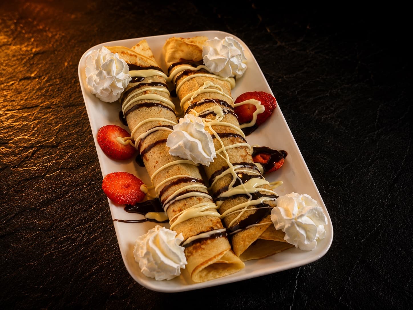 Palatschinken — Dessert bei Pizza Mia Lounge in Wien-Ottakring