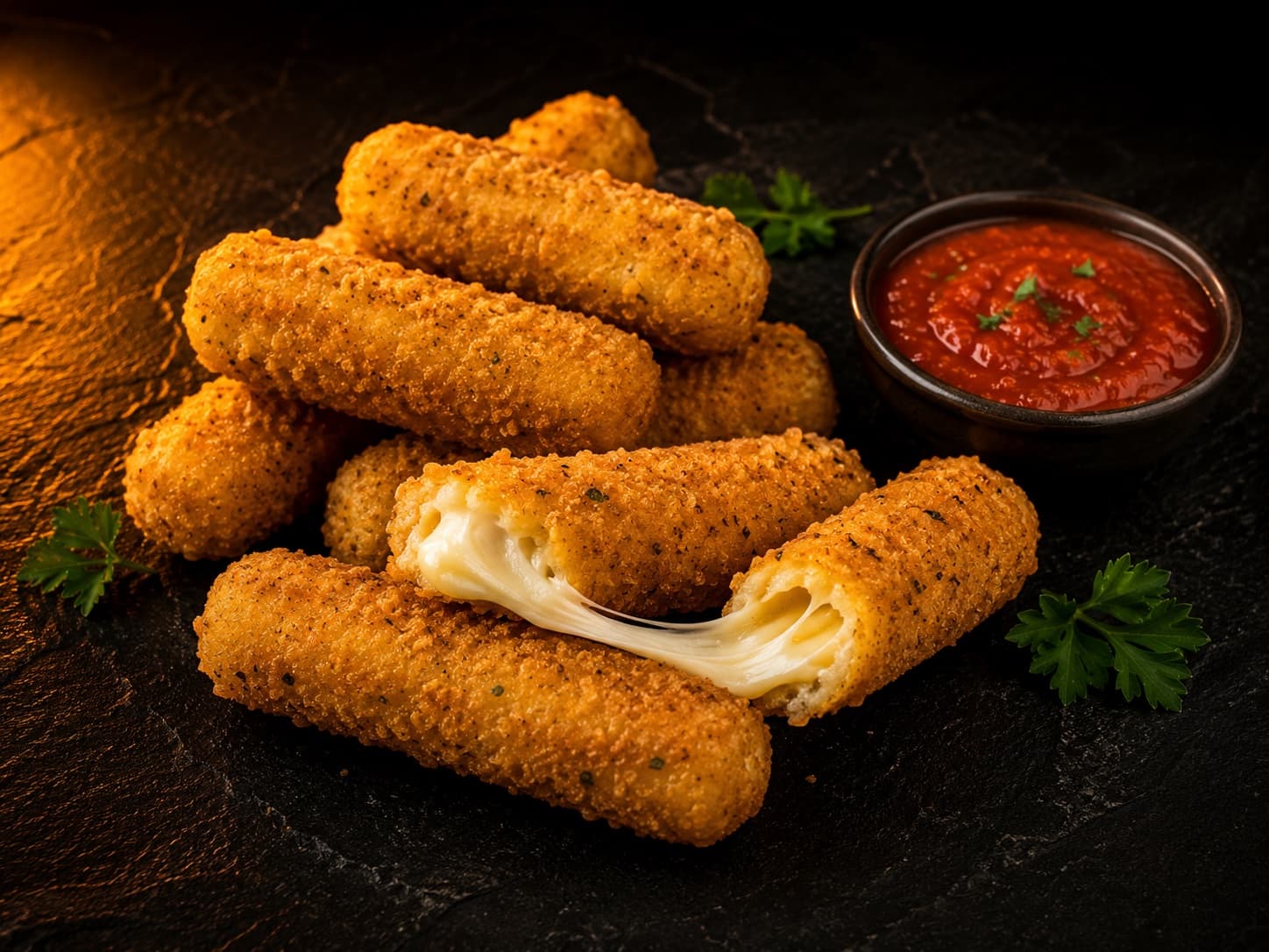 Mozzarella Sticks — Fingerfood bei Pizza Mia Lounge in Wien-Ottakring